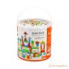 Viga Toys - Színes fa építőkocka készlet - 80 db