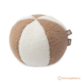   Jollein plüss labda - Első labdám - pihe-puha labda törtfehér-karamell - 12 cm