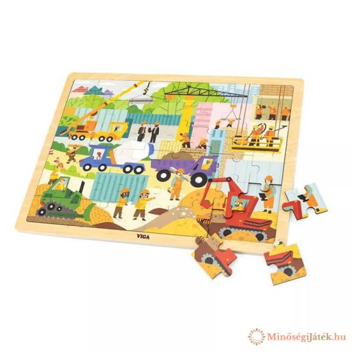 Puzzle, fa – 48 db-os – Építkezés